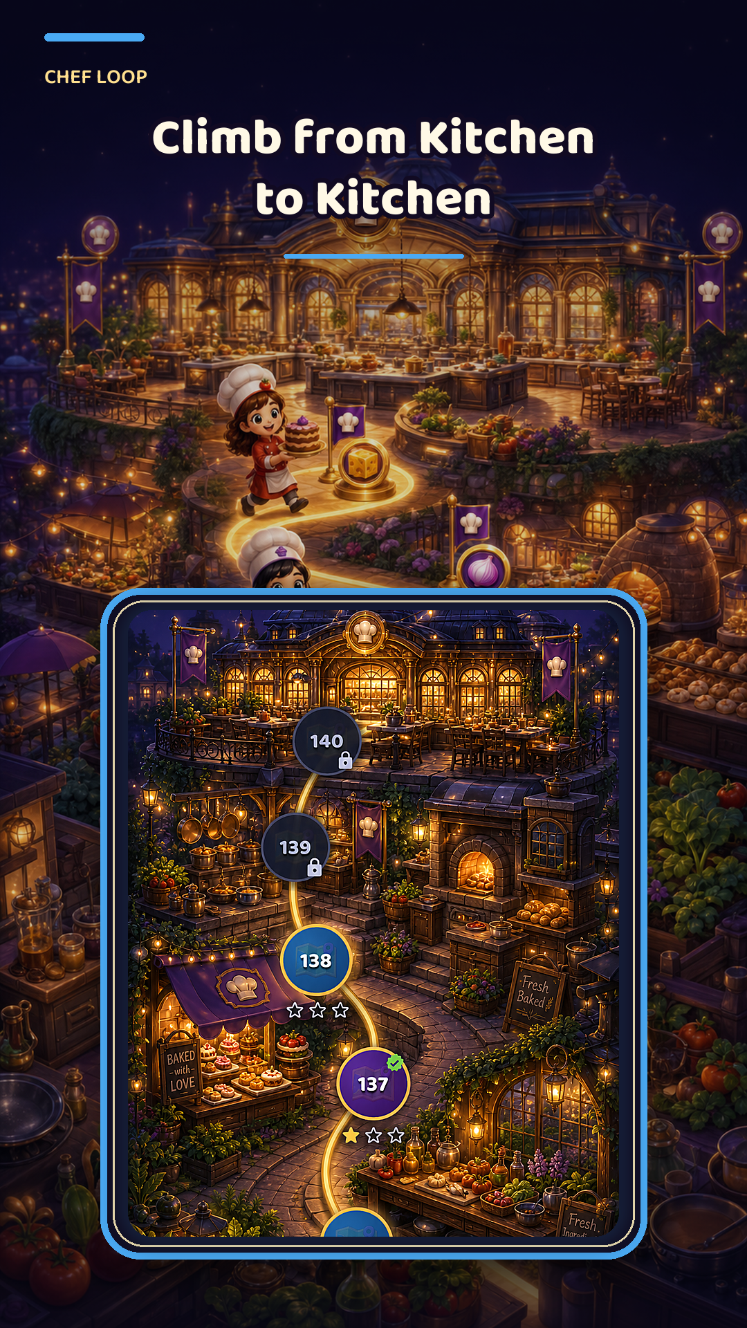 Chef Loop kitchen world map